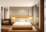 design modern living room, kitchen, and bedroom realistic in 3d